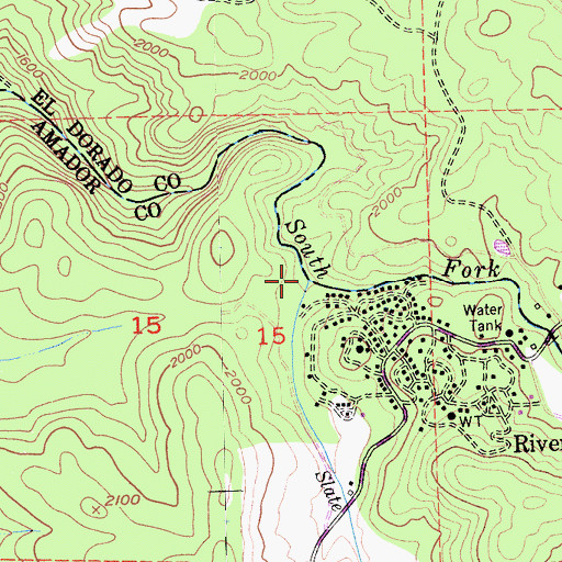 Topographic Map of Slate Creek, CA