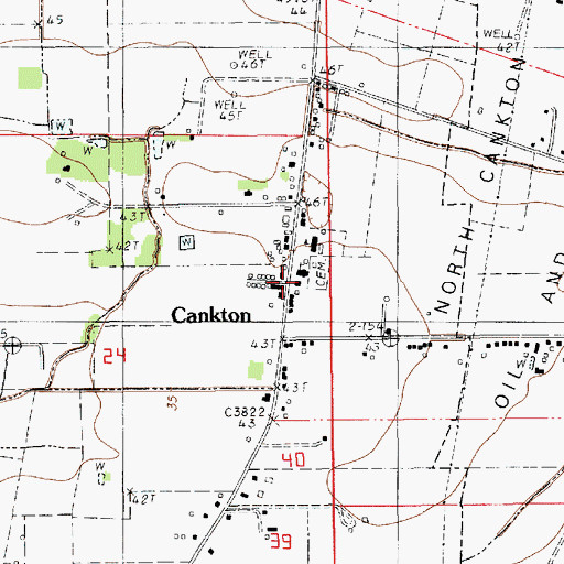 Topographic Map of Cankton Volunteer Fire Department, LA