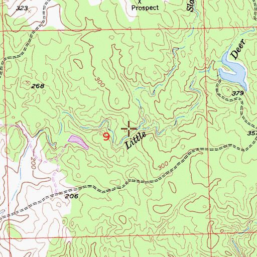 Topographic Map of Slate Creek, CA