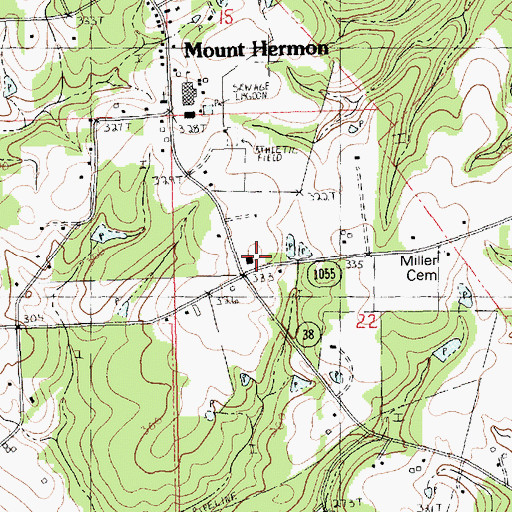 Topographic Map of Washington Parish Fire Protection District 9 Mount Herman Station, LA