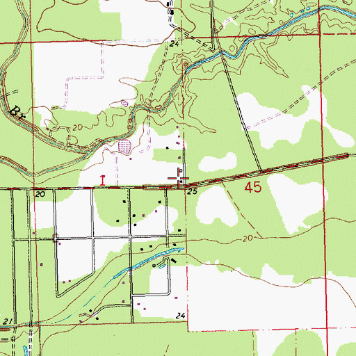 Topographic Map of Saint Tammany Parish Fire District 13 Goodbee Volunteer Fire Station, LA