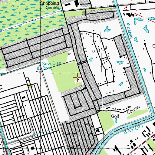 Topographic Map of Harvey Volunteer Fire Company, LA