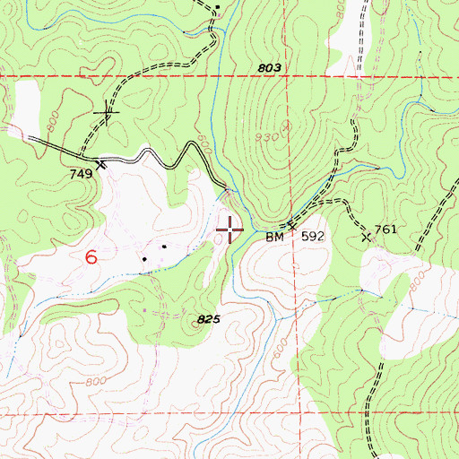 Topographic Map of Slate Creek, CA