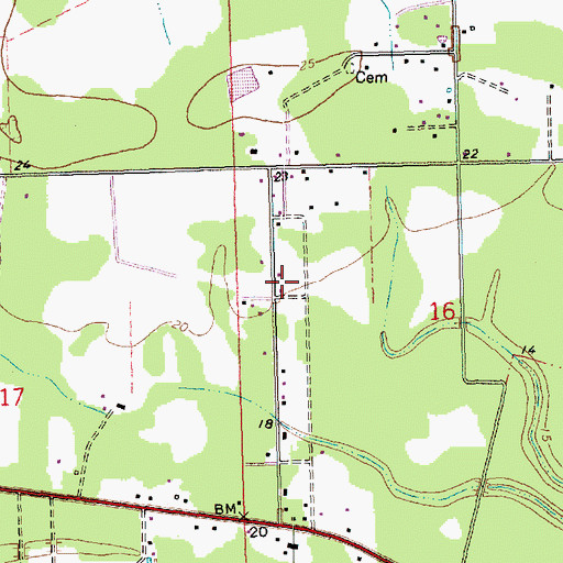 Topographic Map of Saint Tammany Parish Fire District 2 Station 22, LA