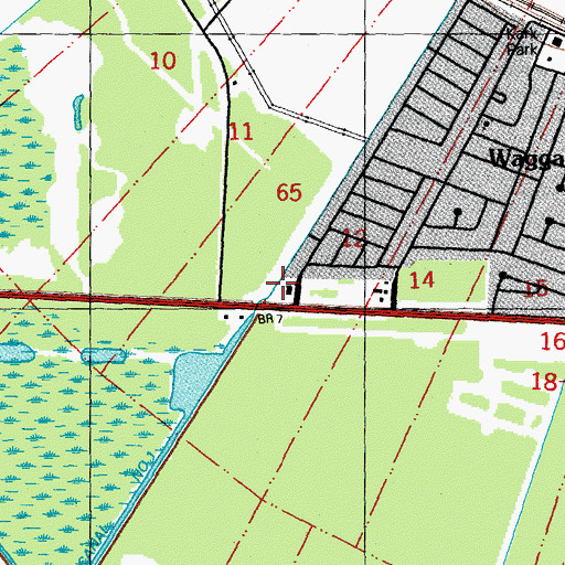 Topographic Map of Herbert Wallace Memorial Volunteer Fire Company, LA