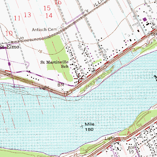 Topographic Map of Paulina - Grand Point - Belmont Fire Department Paulina Station, LA
