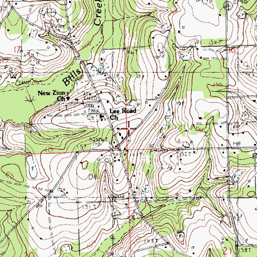 Topographic Map of Saint Tammany Parish Fire District 6 Station 2, LA