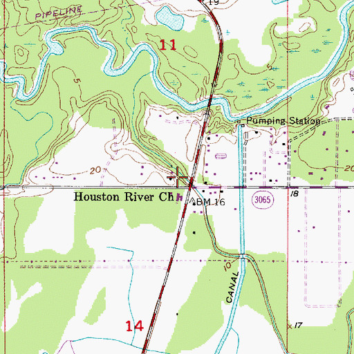 Topographic Map of Calcasieu Fire Department, LA