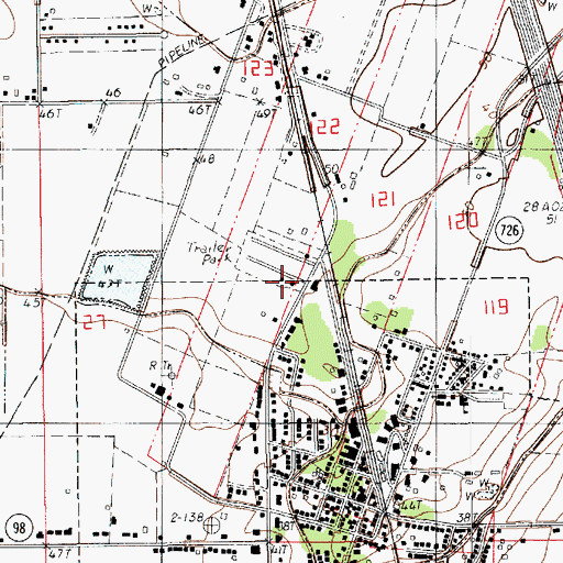 Topographic Map of Carencro Volunteer Fire Department Station 31, LA