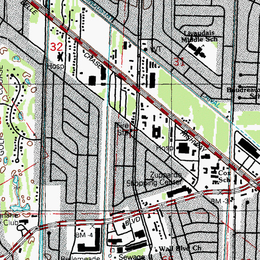 Topographic Map of Terrytown 5th District Fire Department Station 53, LA