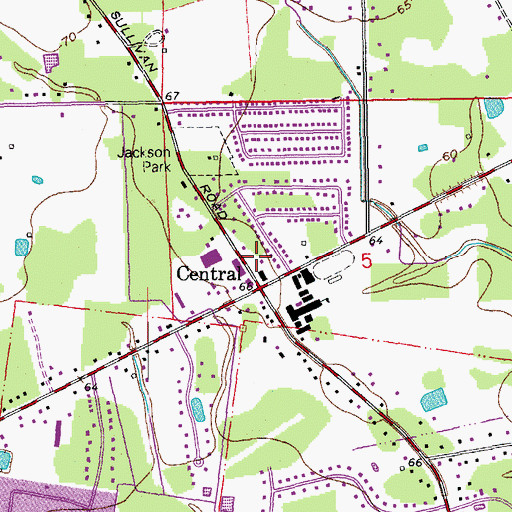Topographic Map of Central Fire Department Station 31, LA