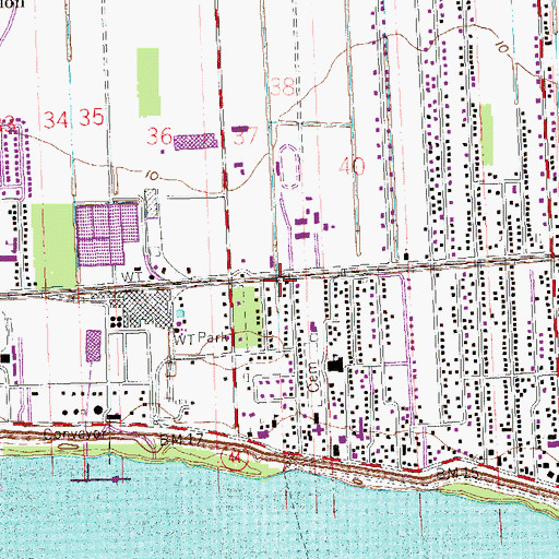 Topographic Map of Reserve Volunteer Fire Department Station 61, LA