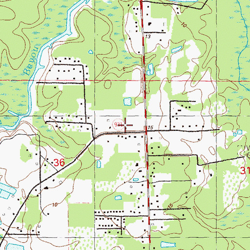 Topographic Map of Galvez - Lake Fire Department Station 2, LA