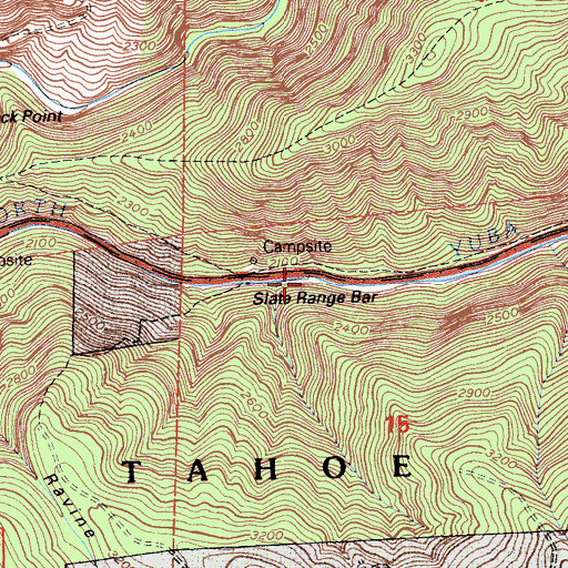 Topographic Map of Slate Range Bar, CA