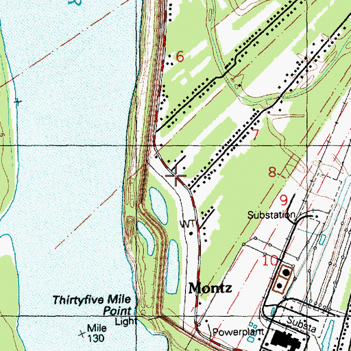 Topographic Map of Norco Area Volunteer Fire Department, LA