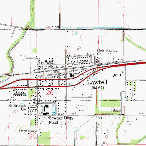 Topographic Map of Saint Landry Parish Fire District 3 Station 2, LA