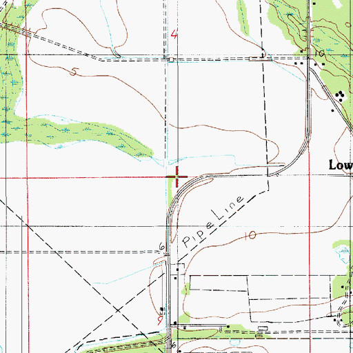 Topographic Map of Lowery Fire Station, LA