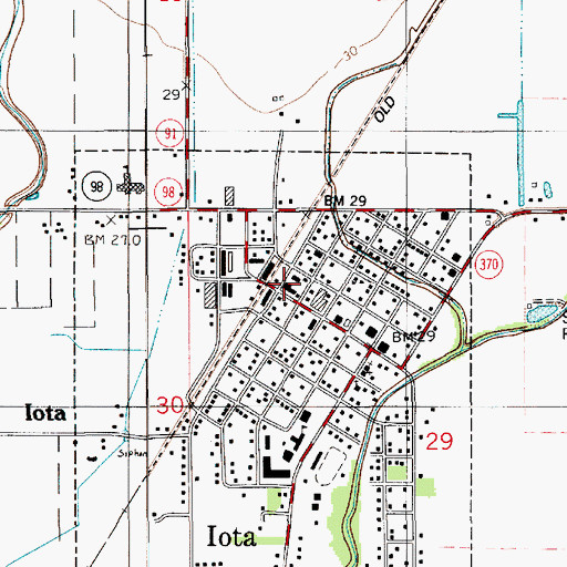 Topographic Map of Iota Fire Department, LA