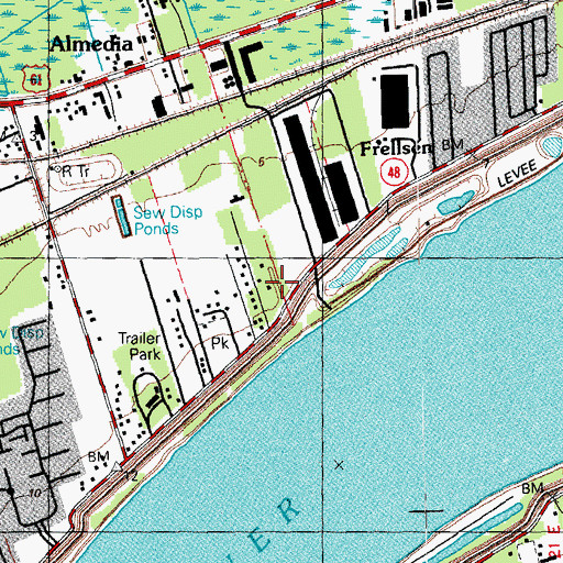 Topographic Map of Saint Rose Volunteer Fire Department District Number 5, LA