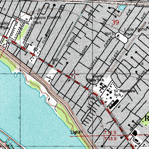 Topographic Map of Jefferson Parish Third District Volunteer Fire Department Station 31, LA