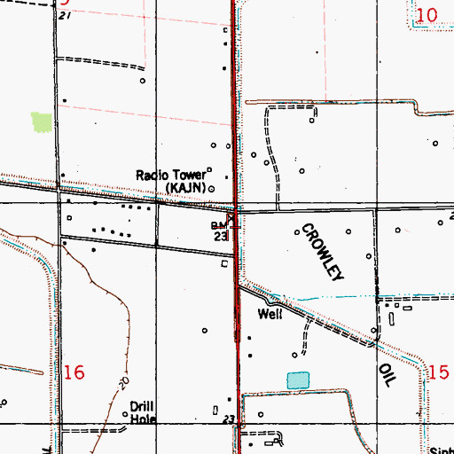 Topographic Map of Acadia Parish Fire Protection District 8 (historical), LA