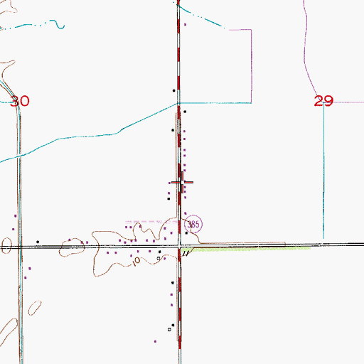 Topographic Map of Fire Protection District 2 Ward 3, LA