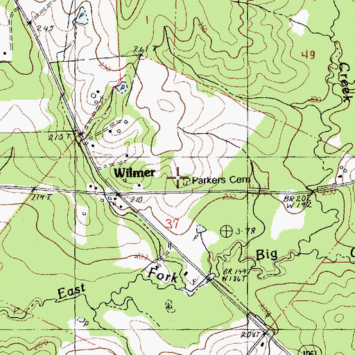 Topographic Map of Wilmer Volunteer Fire Department Station 1, LA