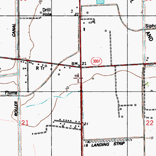 Topographic Map of Leleux Fire Station, LA