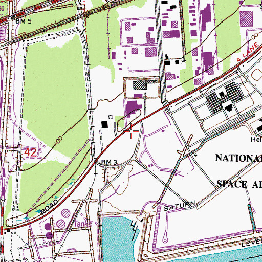 Topographic Map of New Orleans Fire Department Training Division, LA