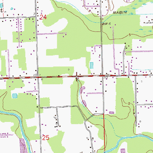Topographic Map of Saint Amant Fire Department, LA