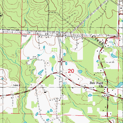 Topographic Map of Washington Parish Fire District 7 Station 2, LA