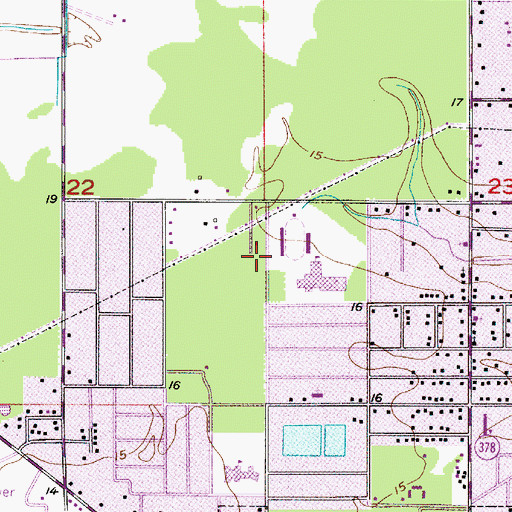 Topographic Map of Westlake Volunteer Fire Department, LA