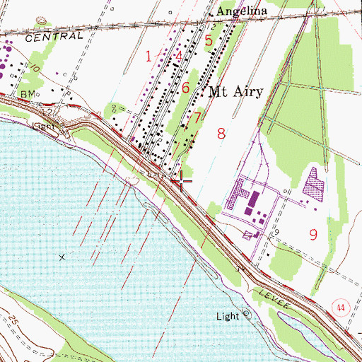 Topographic Map of Garyville Volunteer Fire Department Station 72, LA