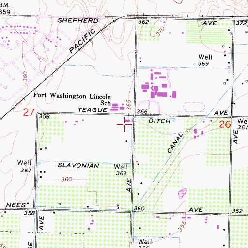 Topographic Map of Slavonian Ditch, CA