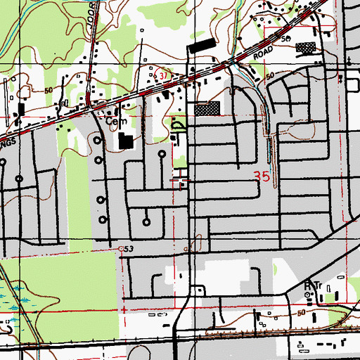 Topographic Map of Baton Rouge Fire Department Station 5, LA
