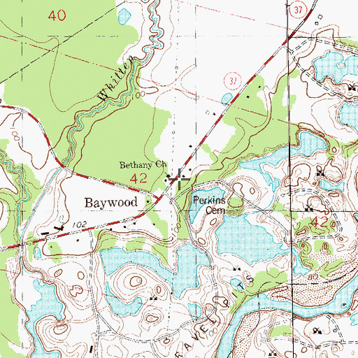 Topographic Map of Pride Volunteer Fire Department Station 12, LA