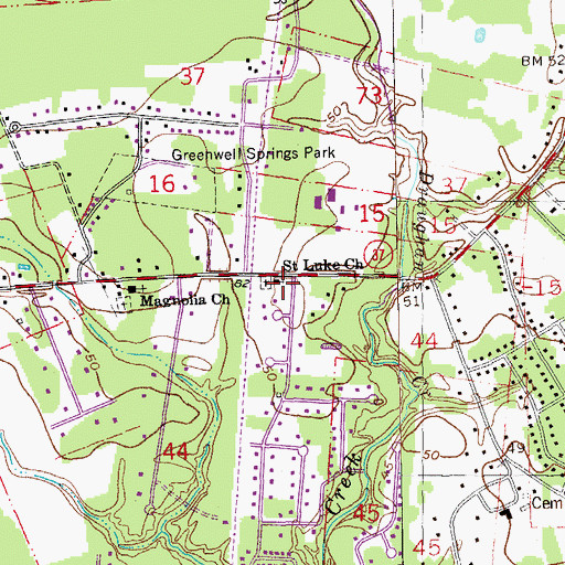 Topographic Map of Central Fire Department Station 33, LA