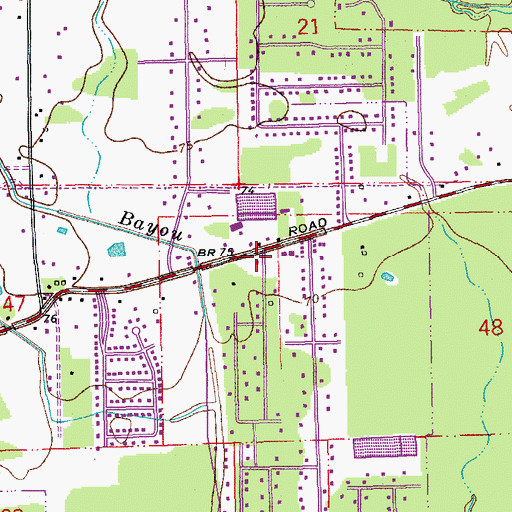 Topographic Map of Central Fire Department Station 34, LA