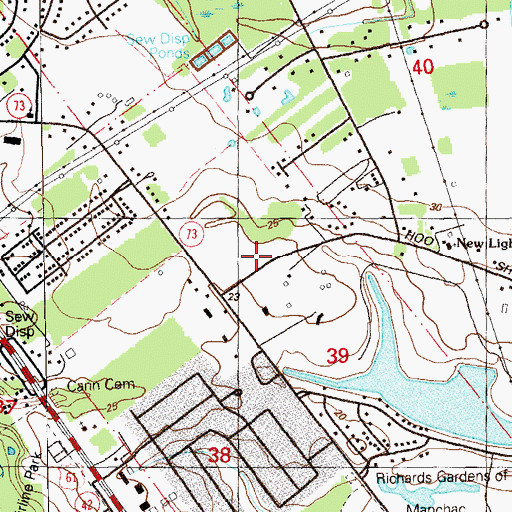 Topographic Map of Saint George Fire Department Station 64, LA