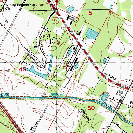 Topographic Map of Saint George Fire Department Station 67, LA