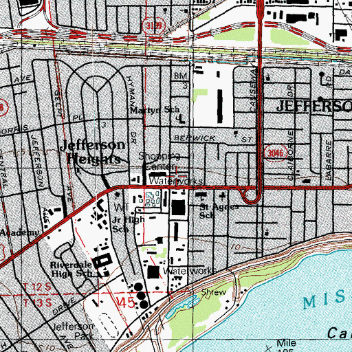 Topographic Map of Eastbank Consolidated Fire Department Station 11, LA
