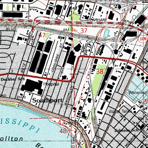 Topographic Map of Eastbank Consolidated Fire Department Station 12, LA