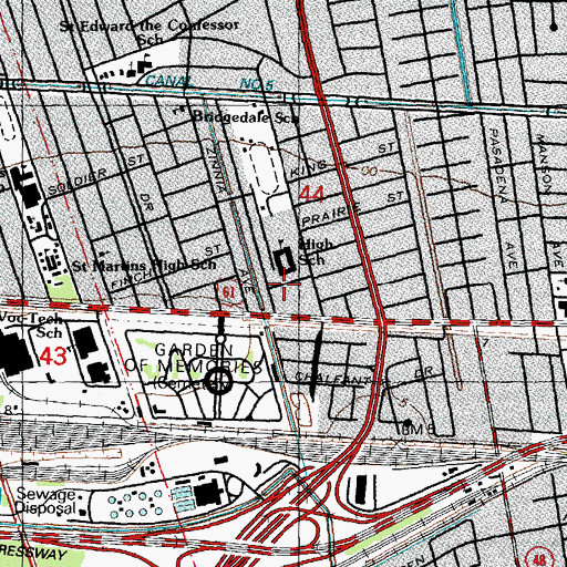 Topographic Map of Eastbank Consolidated Fire Department Station 13, LA
