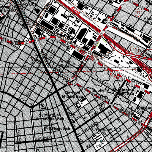 Topographic Map of New Orleans Fire Department Engine 3, LA
