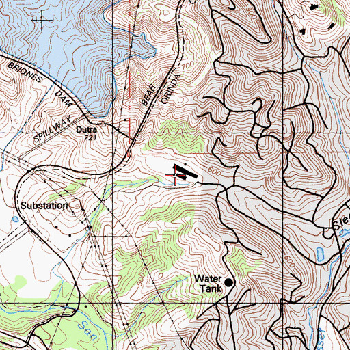 Topographic Map of Sleepy Hollow Elementary School, CA