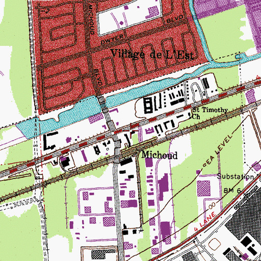 Topographic Map of New Orleans Fire Department Engine 37, LA