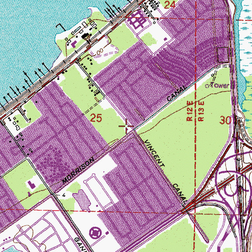 Topographic Map of New Orleans Fire Department Engine 10, LA