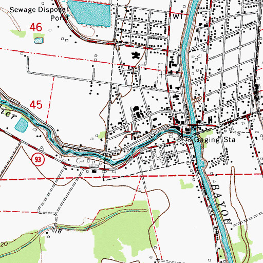 Topographic Map of Arnaudville Volunteer Fire Department, LA
