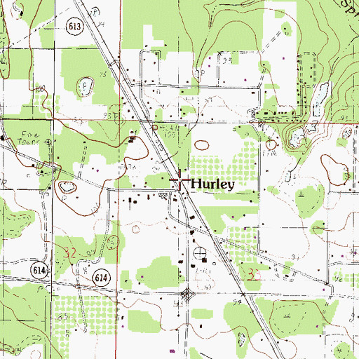 Topographic Map of East Central Volunteer Fire Department Station 2, MS
