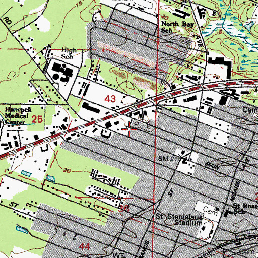 Topographic Map of Bay Saint Louis Fire Department Station 1, MS